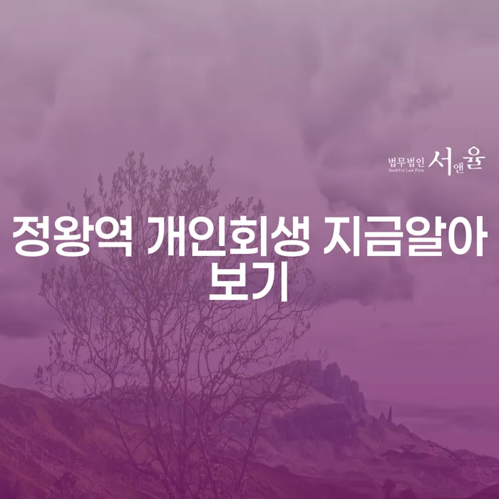 정왕역 개인회생 지금알아보기