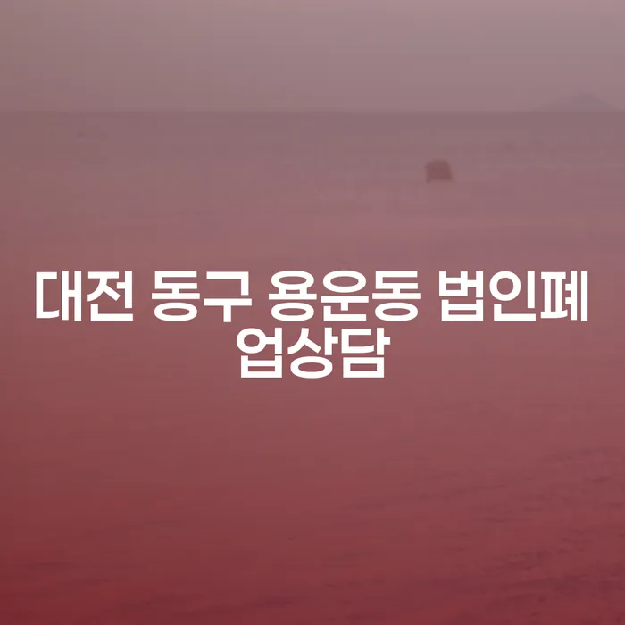 대전 동구 용운동 법인폐업상담과 개인회생기각후재신청, 어떻게 준비해야 할까요?