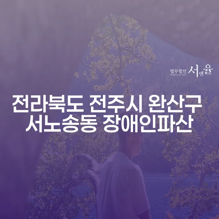 전라북도 전주시 완산구 서노송동에서 장애인 파산을 고려해야 할 이유는?