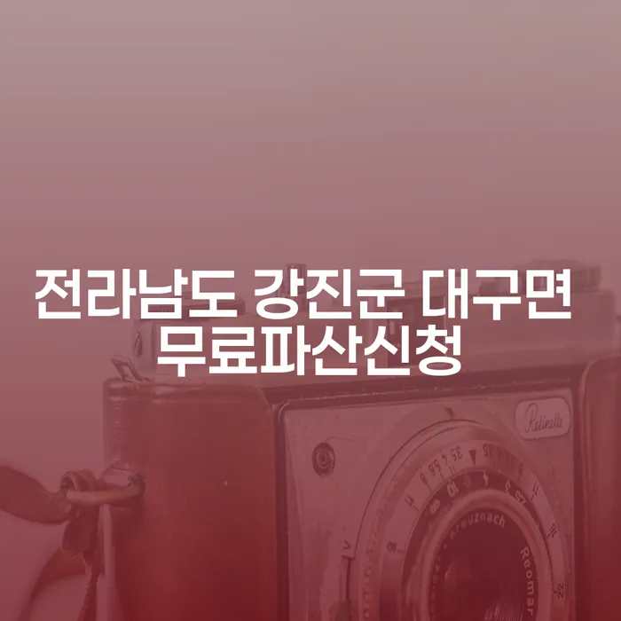 전라남도 강진군 대구면에서 무료파산신청, 어떻게 시작해야 할까요?